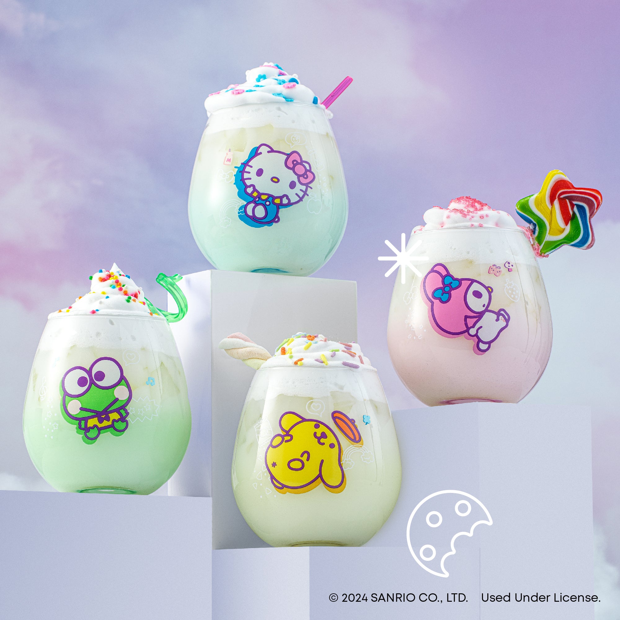 JoyJolt Hello Kitty Friends Above the Clouds verres 4x44cl dégradé