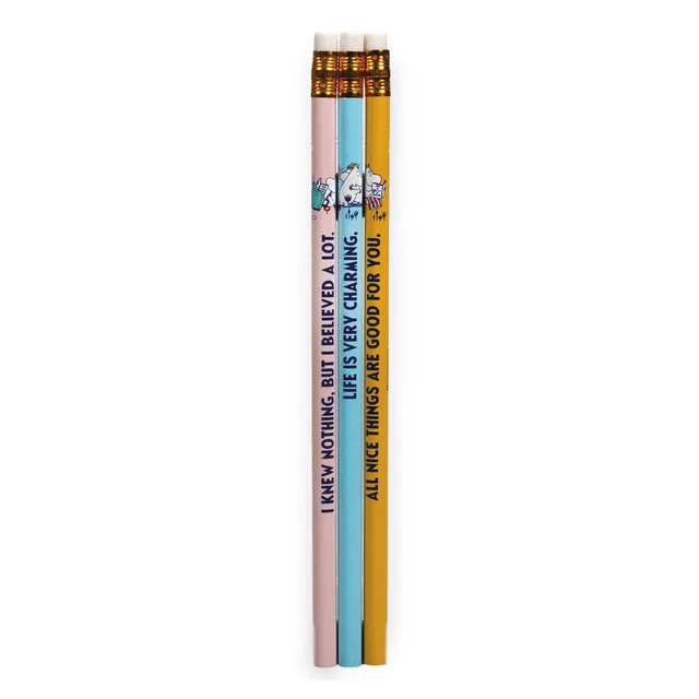 Moomin set 3 crayons graphite boîte cadeau colorée