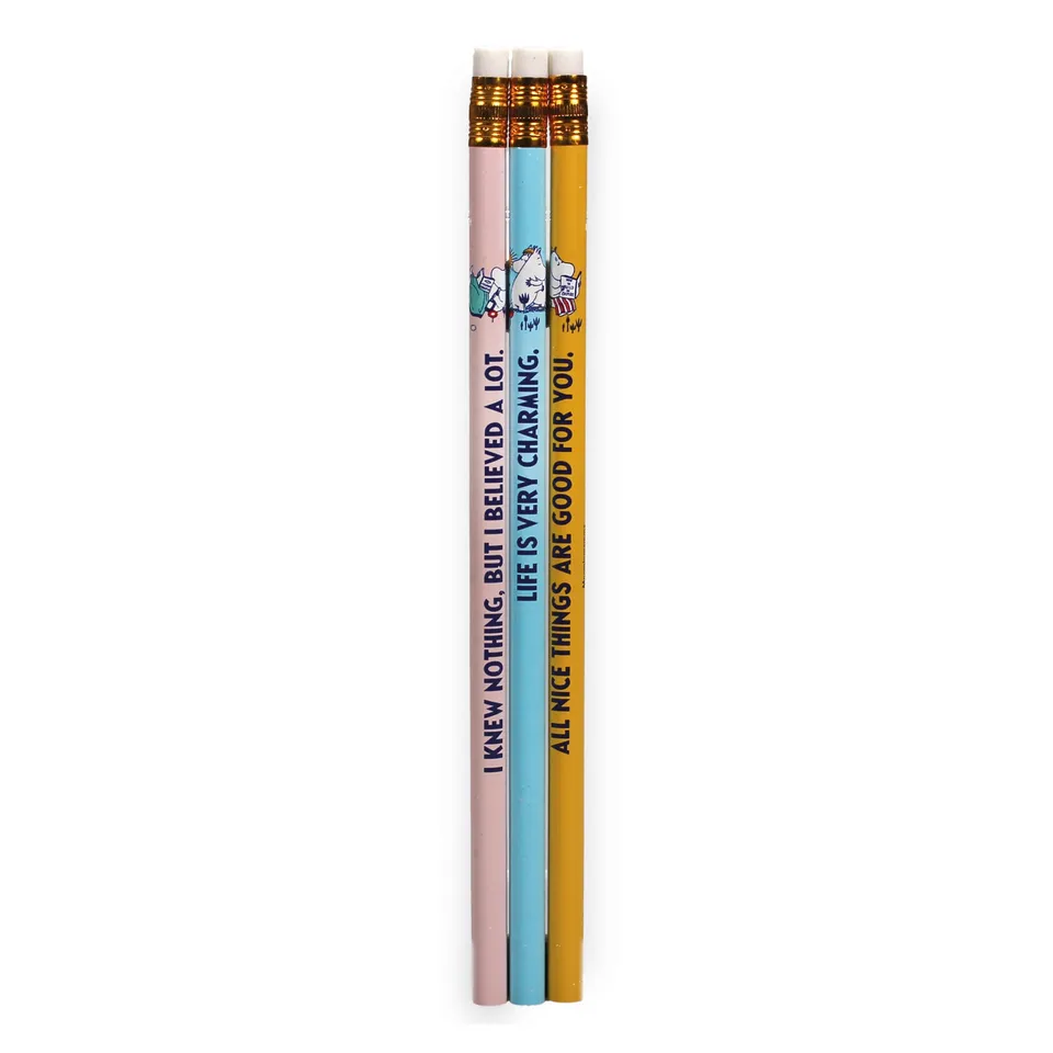 Moomin set 3 crayons graphite boîte cadeau colorée