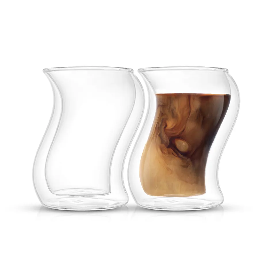 JoyJolt Pivot verres café double paroi lot de 2 24 cl