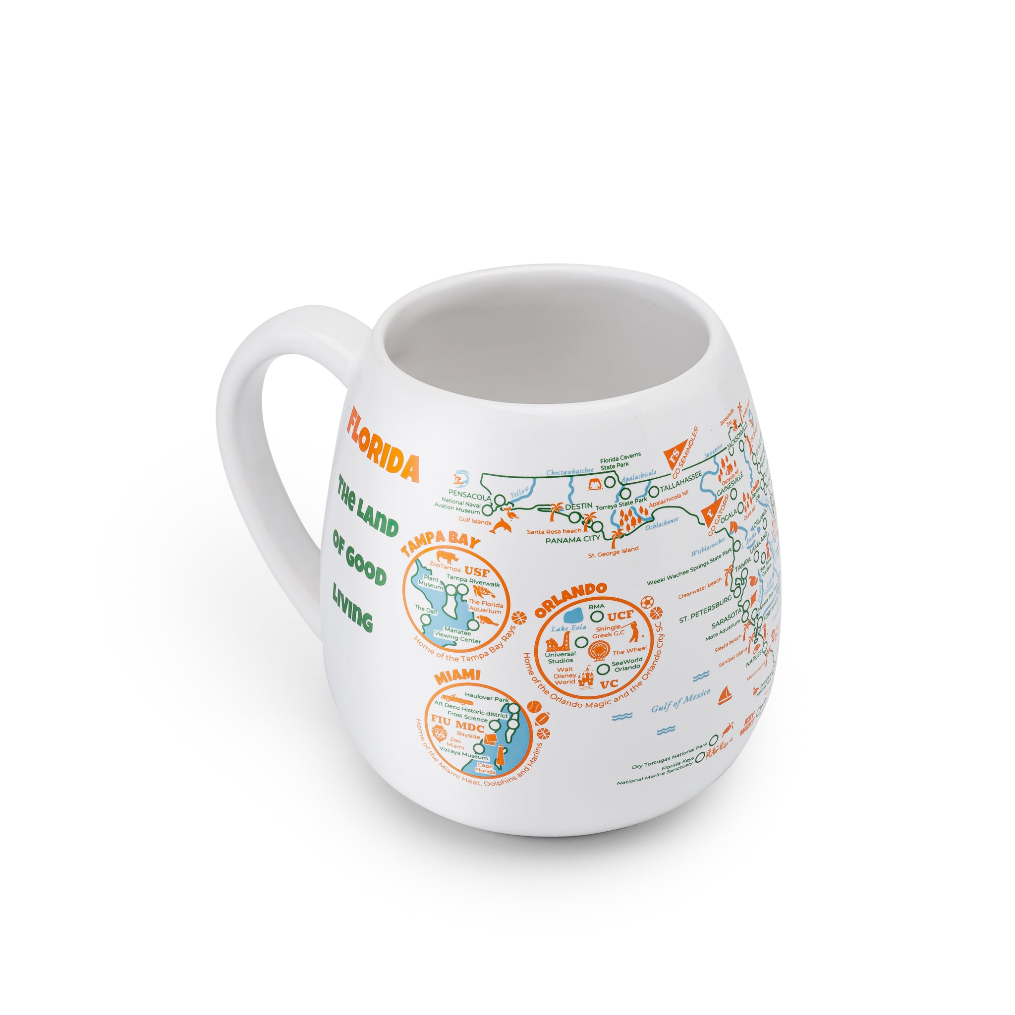 Trouvaille Global Florida Map mug voyage à colorier
