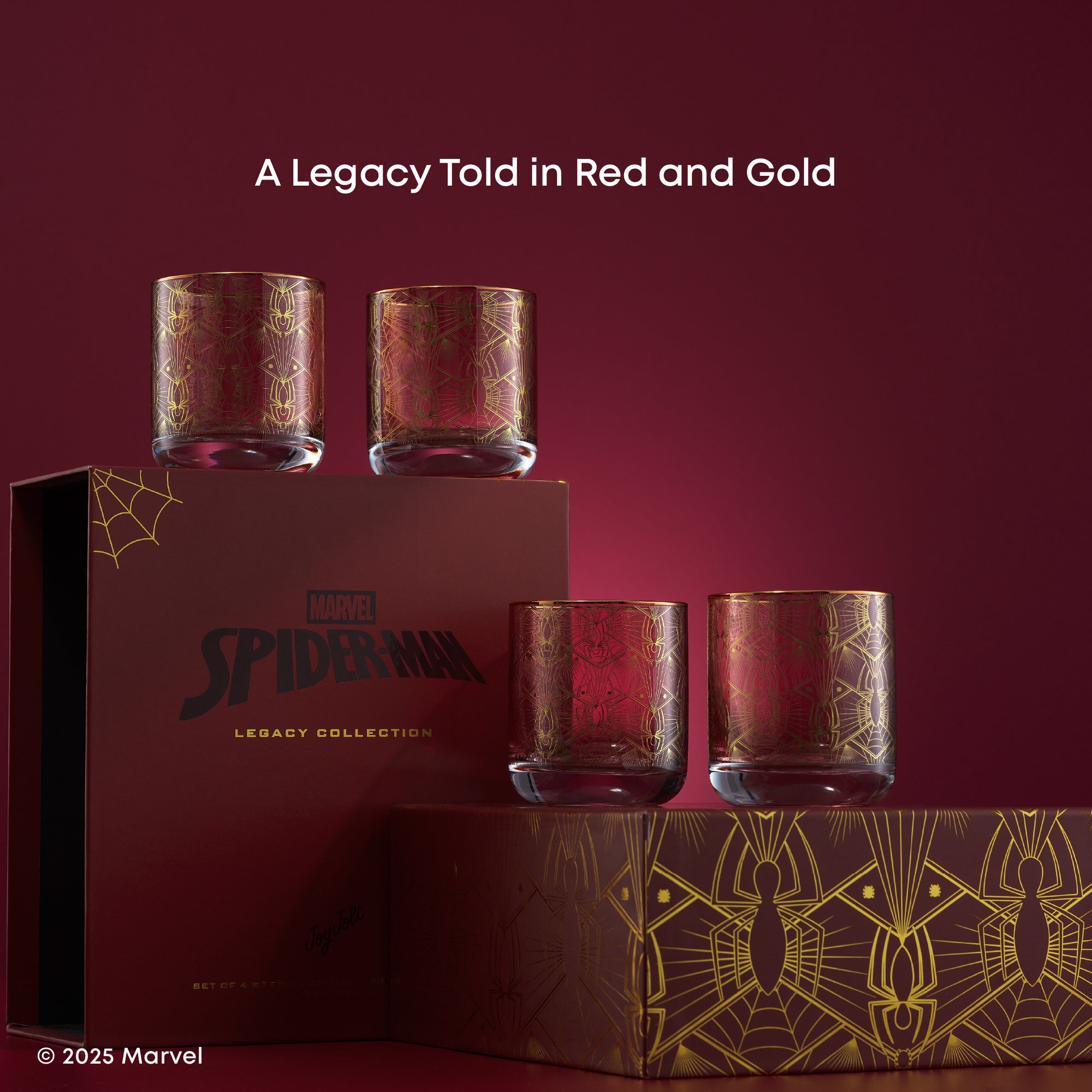 JoyJolt Marvel Spider-Man Legacy verres whisky 4 x 30 cl