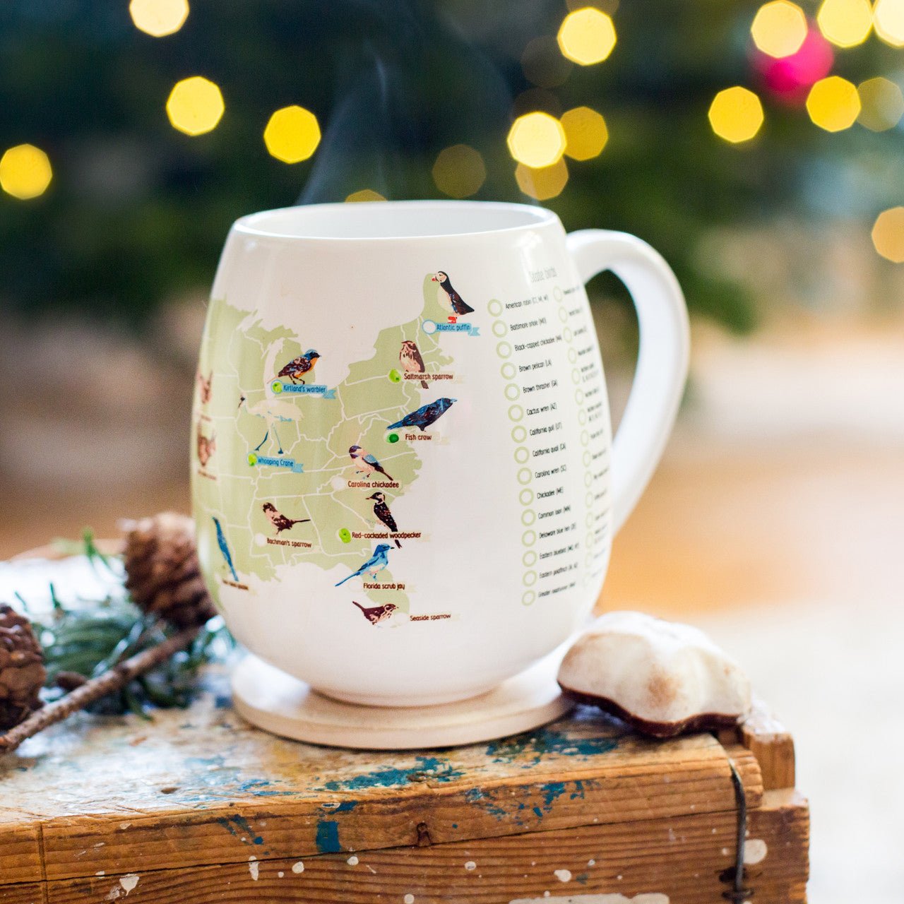 Trouvaille Global US Birder's Checklist mug oiseaux USA