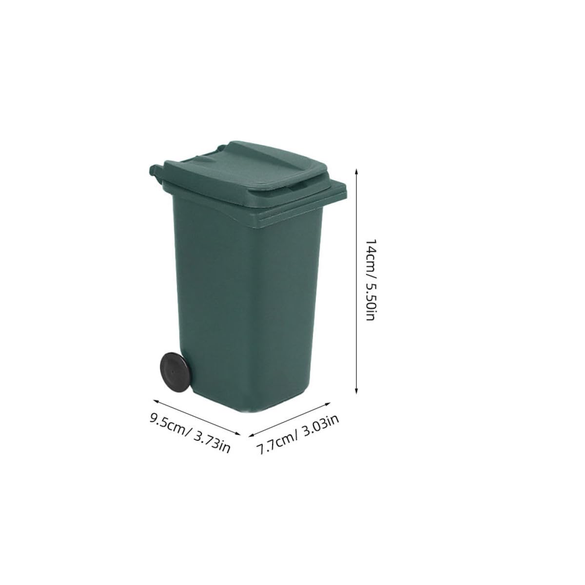 Alipis mini poubelles bureau couvercle plastique lot 3