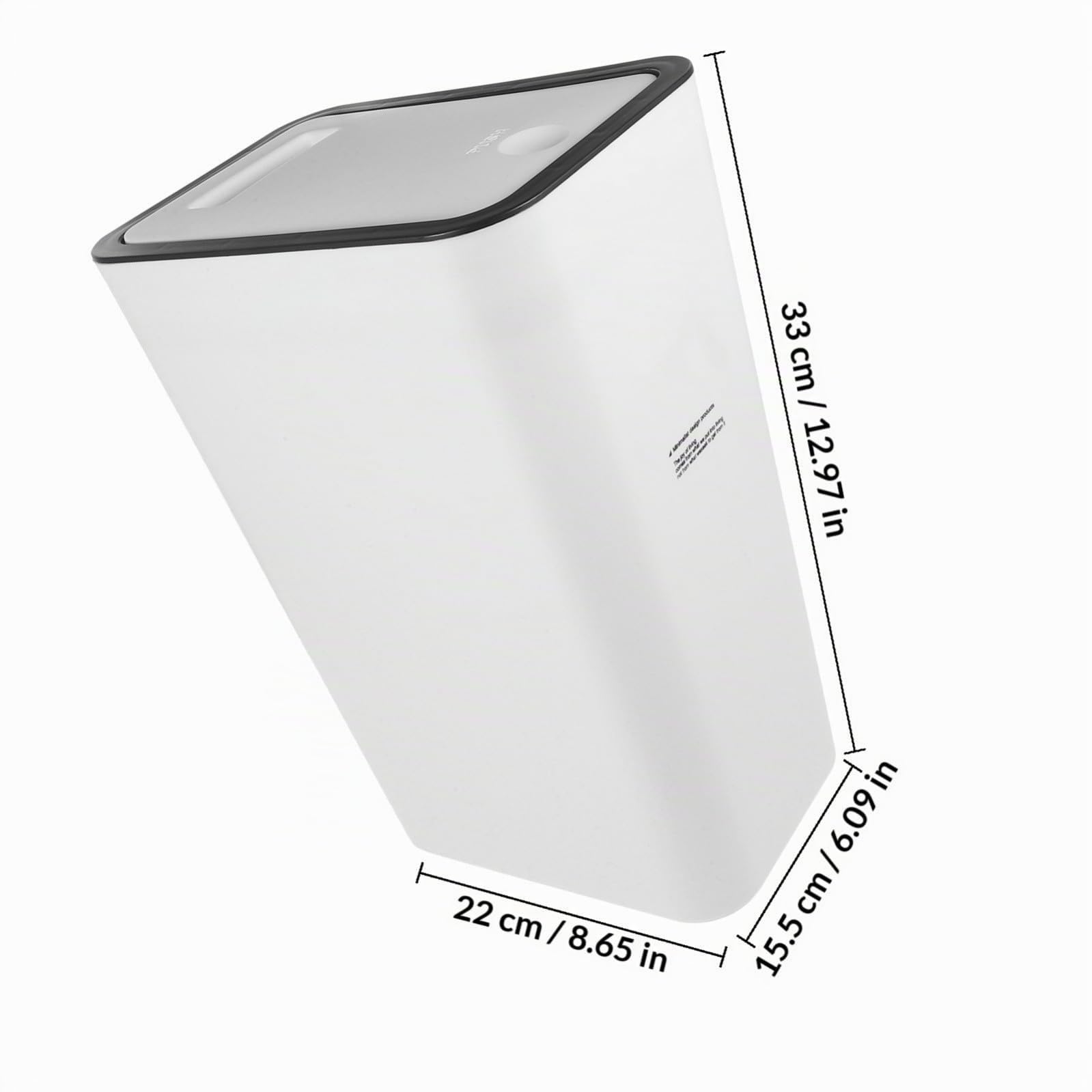 Alipis petite poubelle plastique étroite couvercle pression