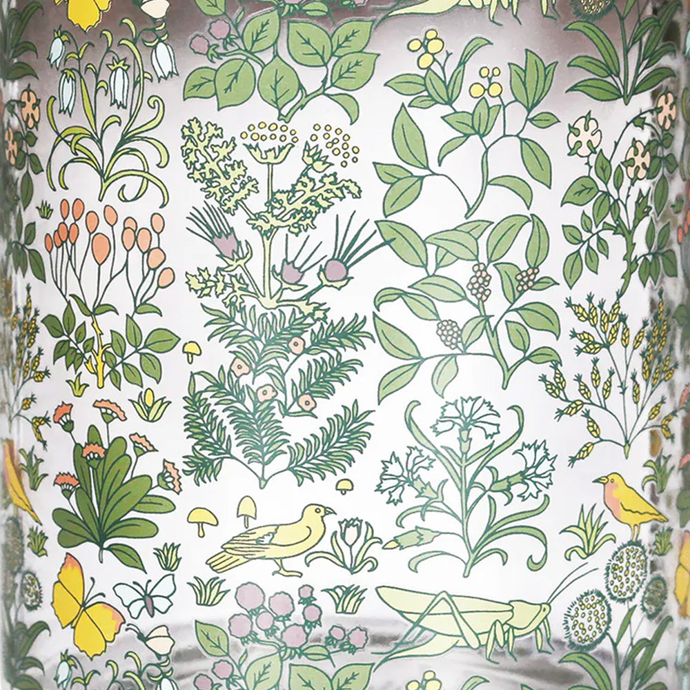 Arts & Crafts Society Voysey Apothecary's Garden bocal verre 75 cl