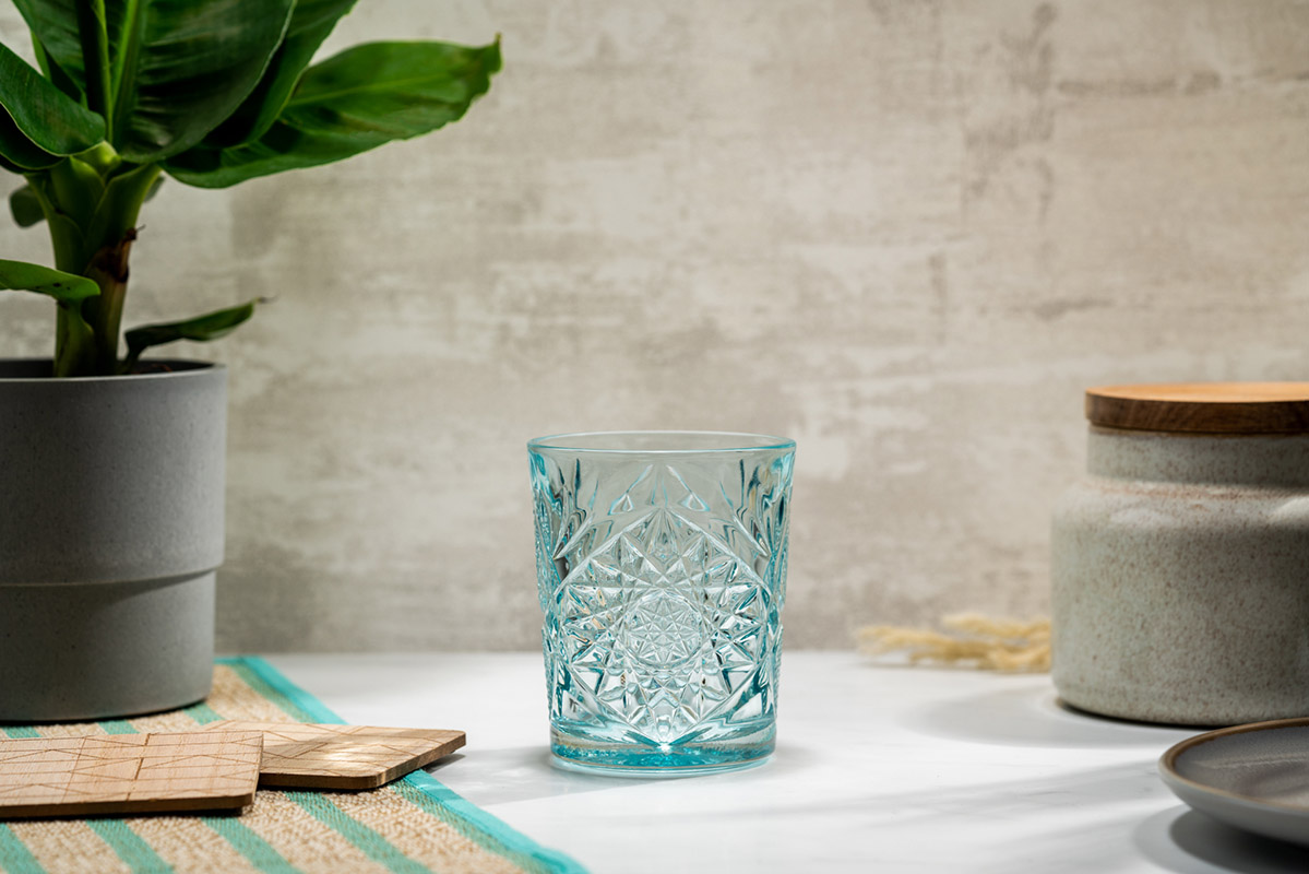 Artis ICON verre whisky bleu ciel 35,5 cl fond épais