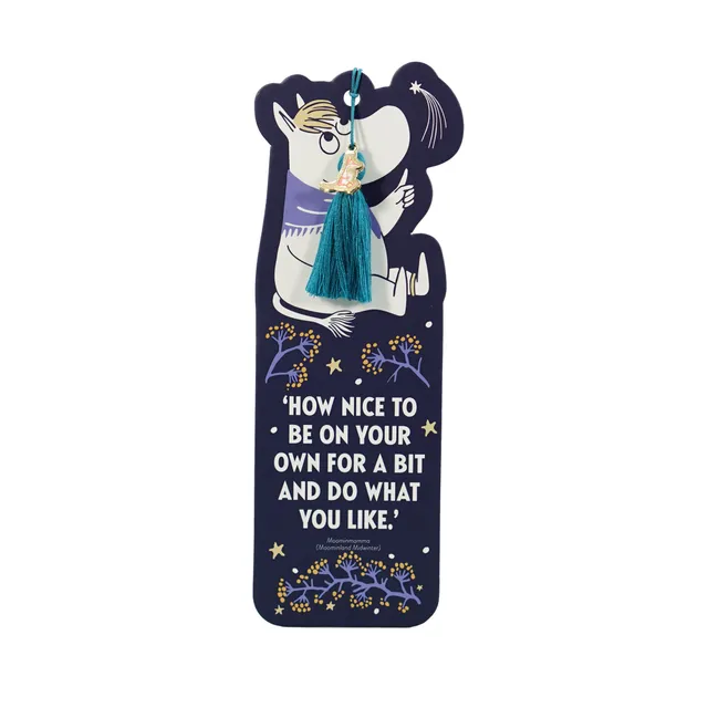 Moomin First Snow marque-page bleu pompon charm