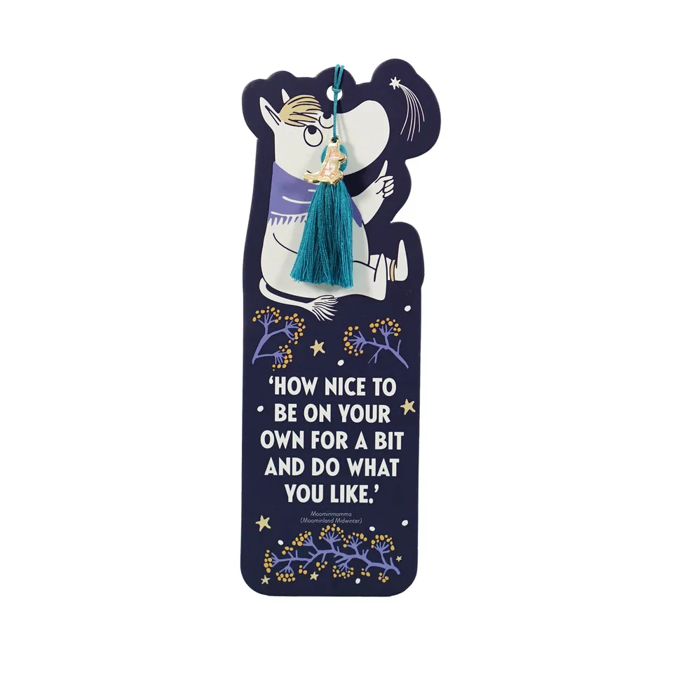 Moomin First Snow marque-page bleu pompon charm