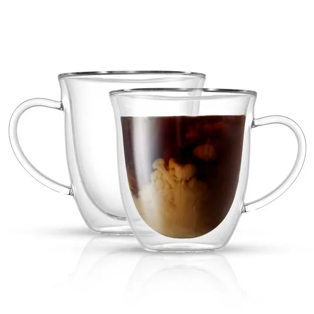 JoyJolt Serene tasse verre double paroi 22 cl lot de 2