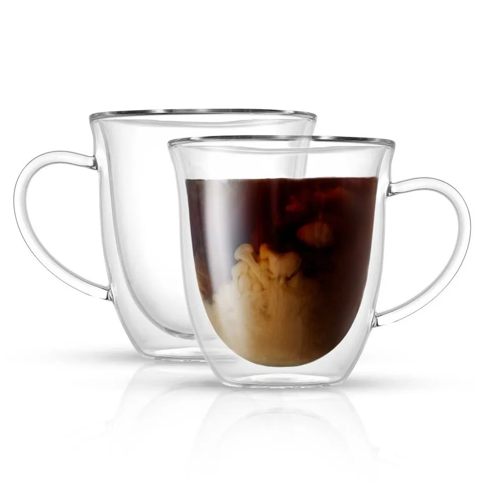 JoyJolt Serene tasse verre double paroi 22 cl lot de 2