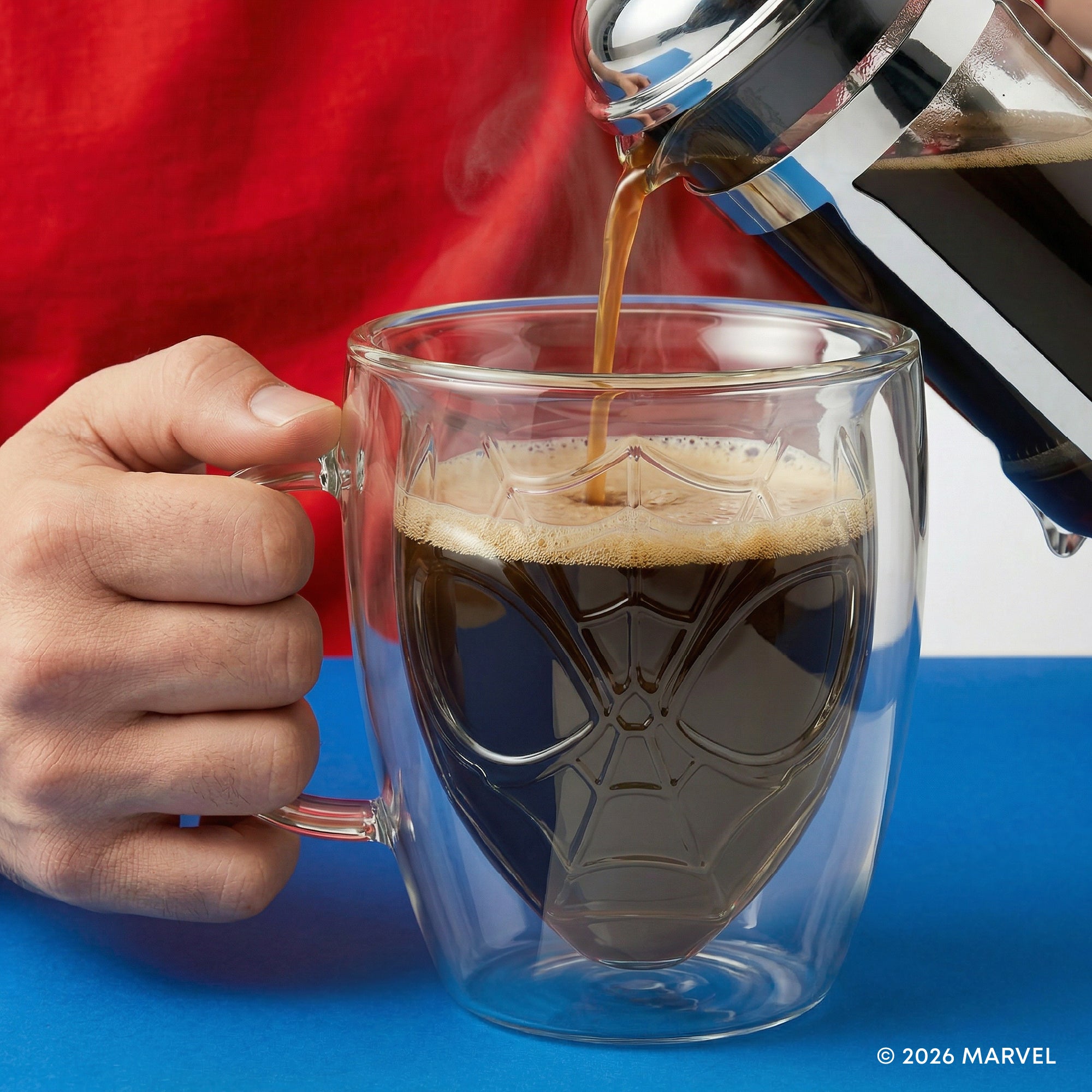 JoyJolt Marvel Spider-Man 3D mug verre double paroi 31 cl