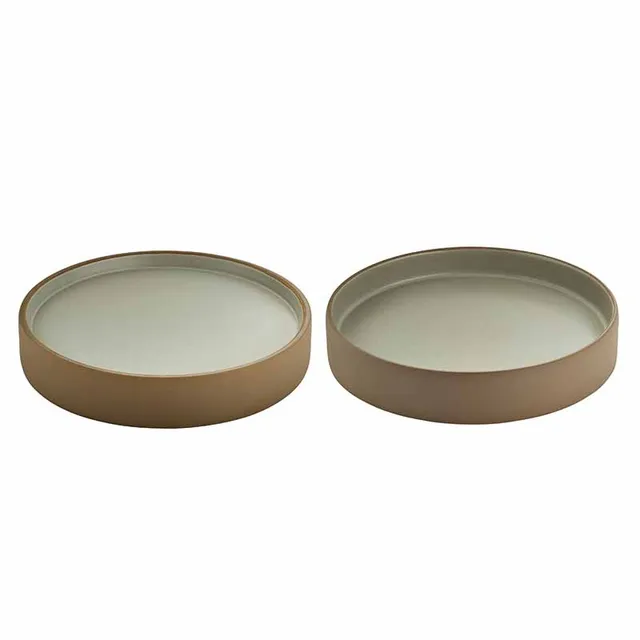 Artis 2in1 Beige Grey 24cm assiette creuse bicolore