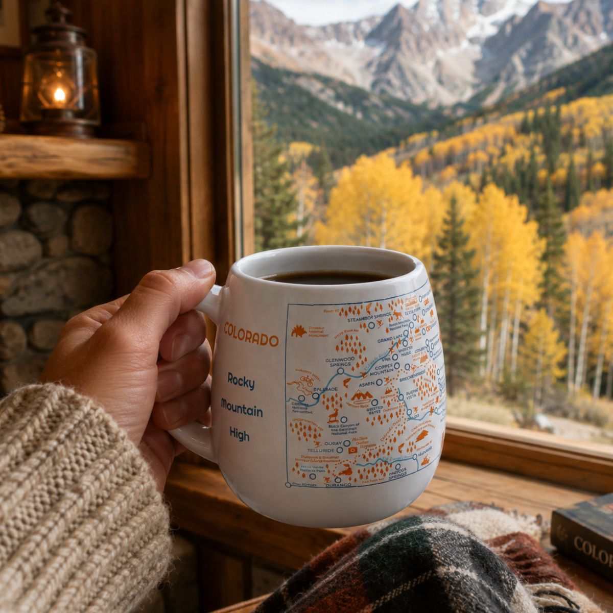 Trouvaille Global Colorado Map mug à colorier souvenir