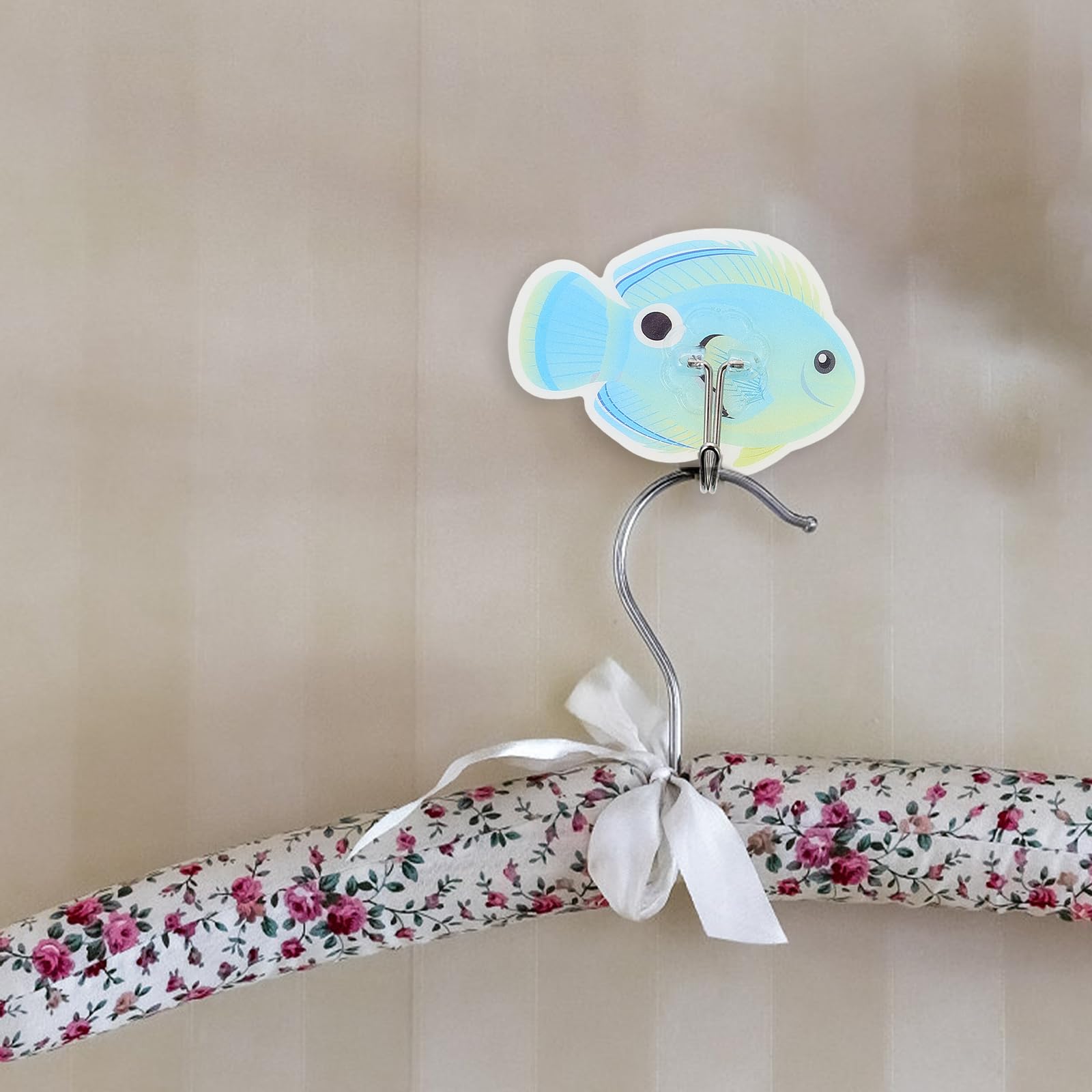 Alipis crochet mural adhésif poisson plastique