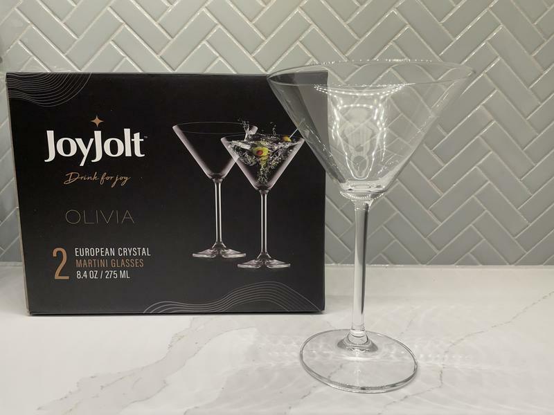 JoyJolt Olivia verres à martini lot de 2 25 cl cristal