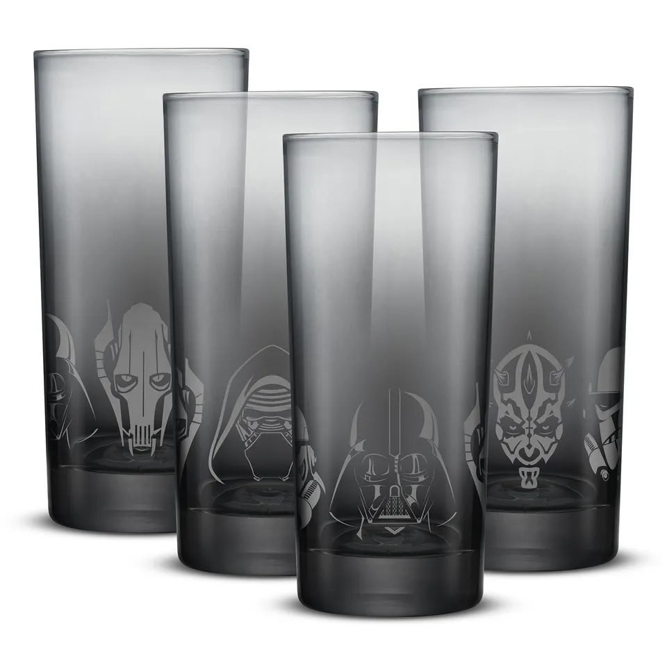 JoyJolt Star Wars Dark Side verres hauts lot 4 47 cl