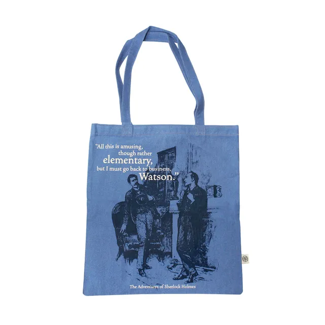 HMB Pulteney Press Sherlock Holmes tote bag 48x38 bleu