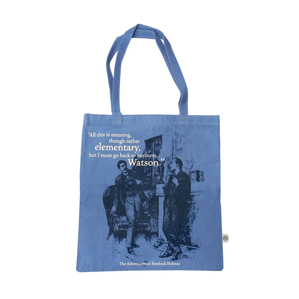 HMB Pulteney Press Sherlock Holmes tote bag 48x38 bleu