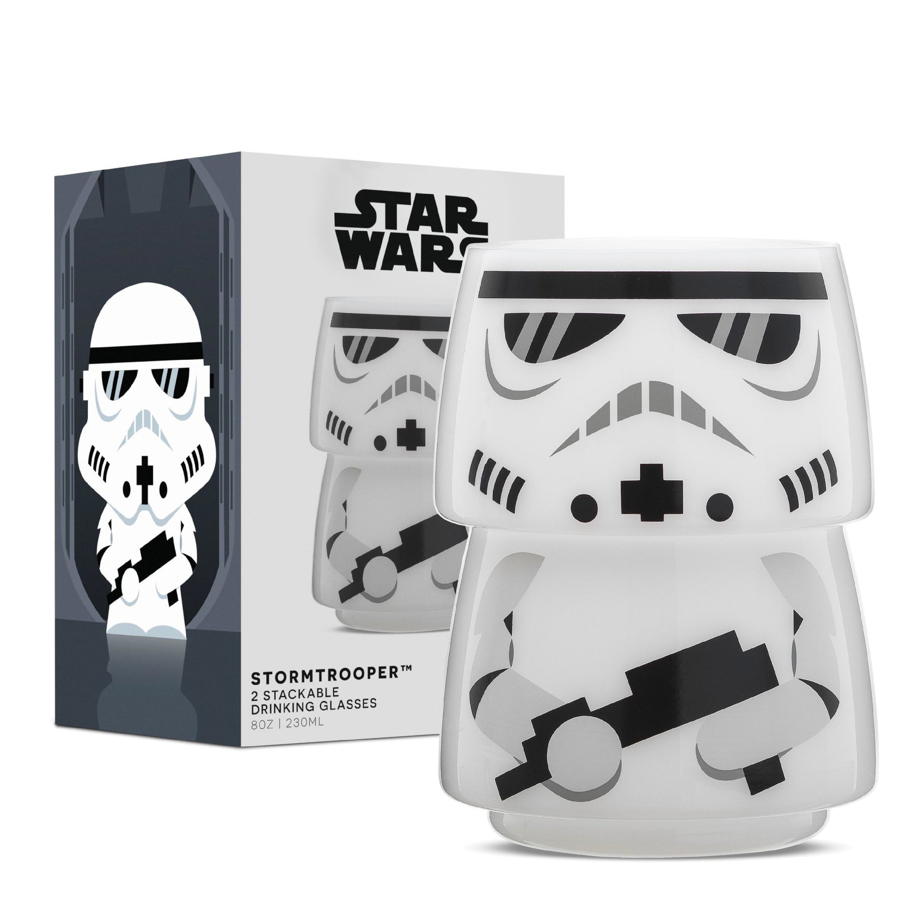 JoyJolt Star Wars verre empilable Stormtrooper lot de 2 31 cl