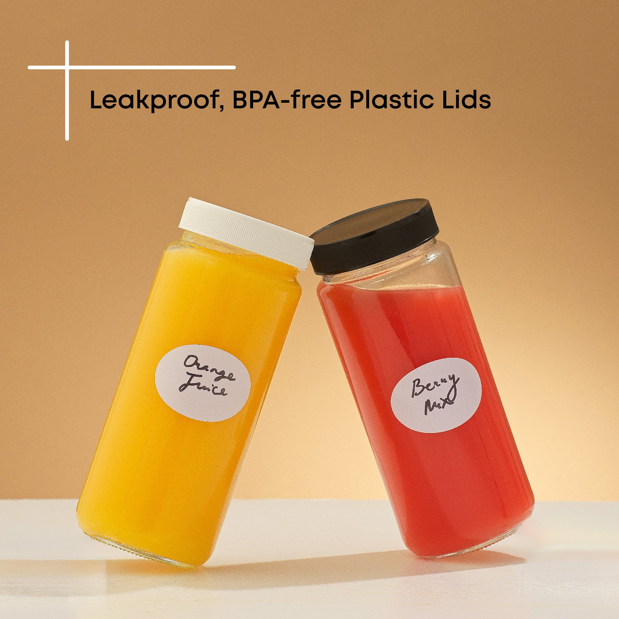JoyJolt bouteilles jus verre lot 8 47 cl couvercles