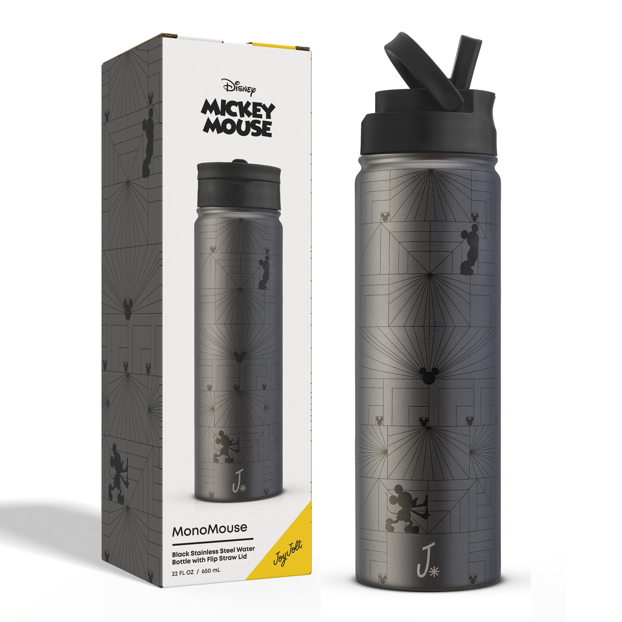 JoyJolt Disney Mickey MonoMouse gourde inox 65cl paille