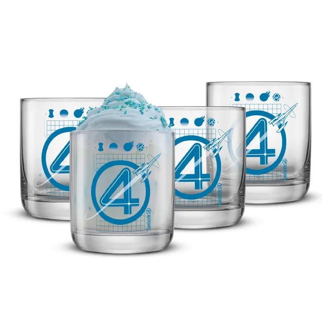 JoyJolt Fantastic Four Blueprint verre whisky 30cl lot 4
