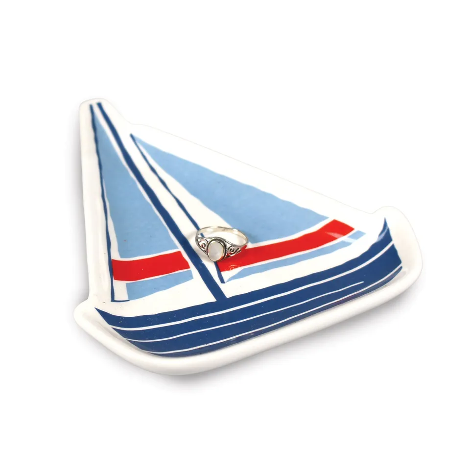 HMB Coastal Sail Boat vide-poche céramique 15 cm
