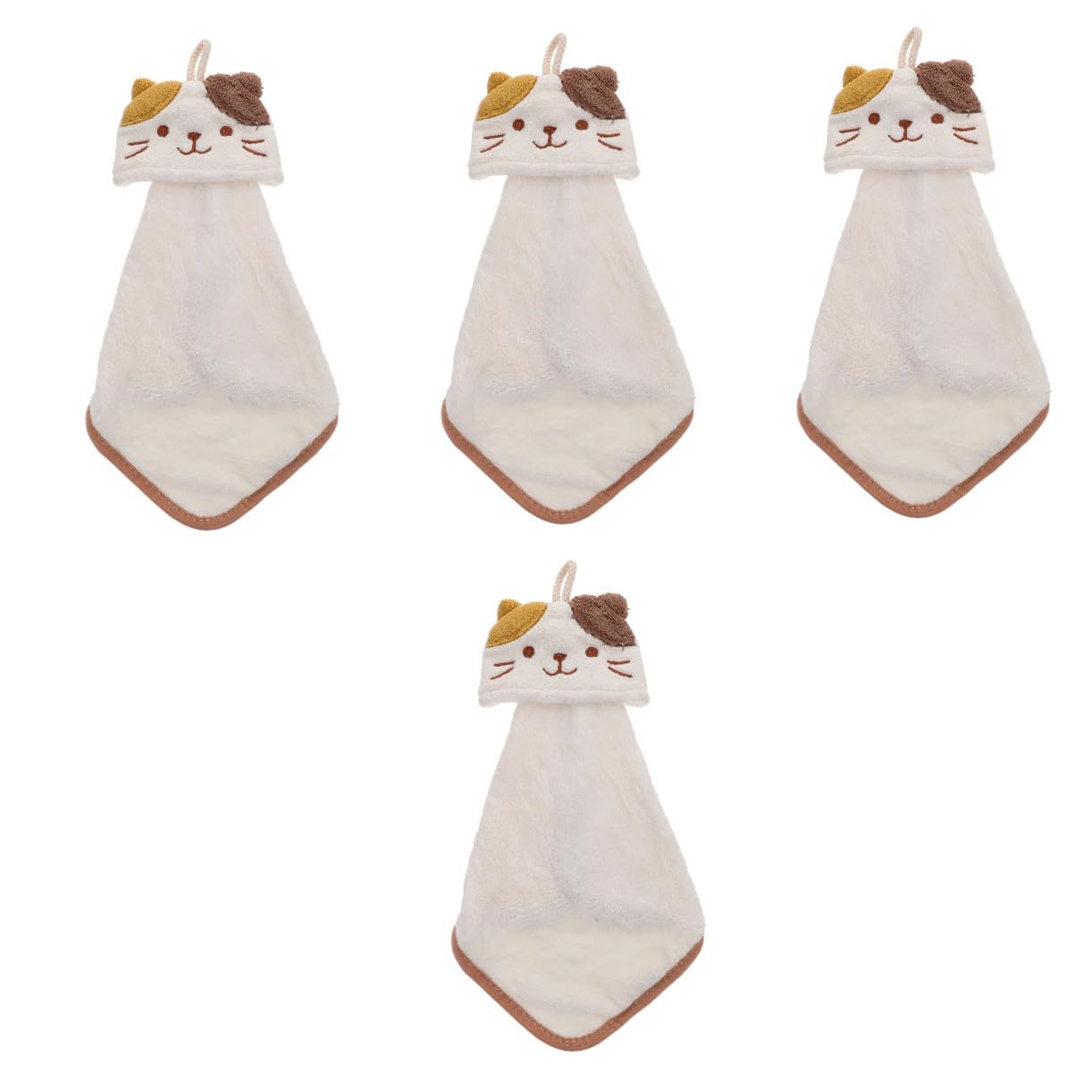 Alipis essuie-mains suspendu polaire beige lot de 4