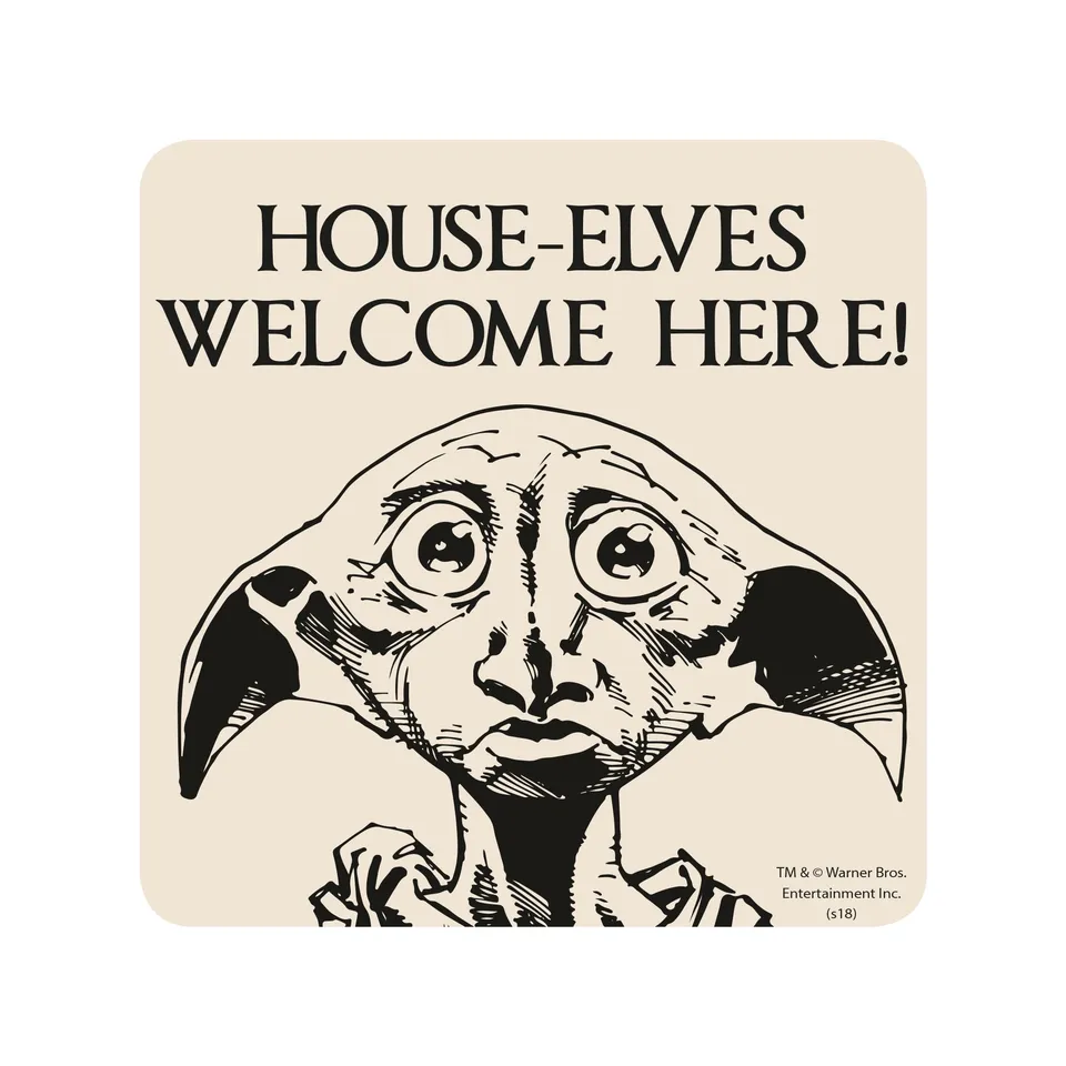 Harry Potter Dobby dessous de verre blanc 10cm