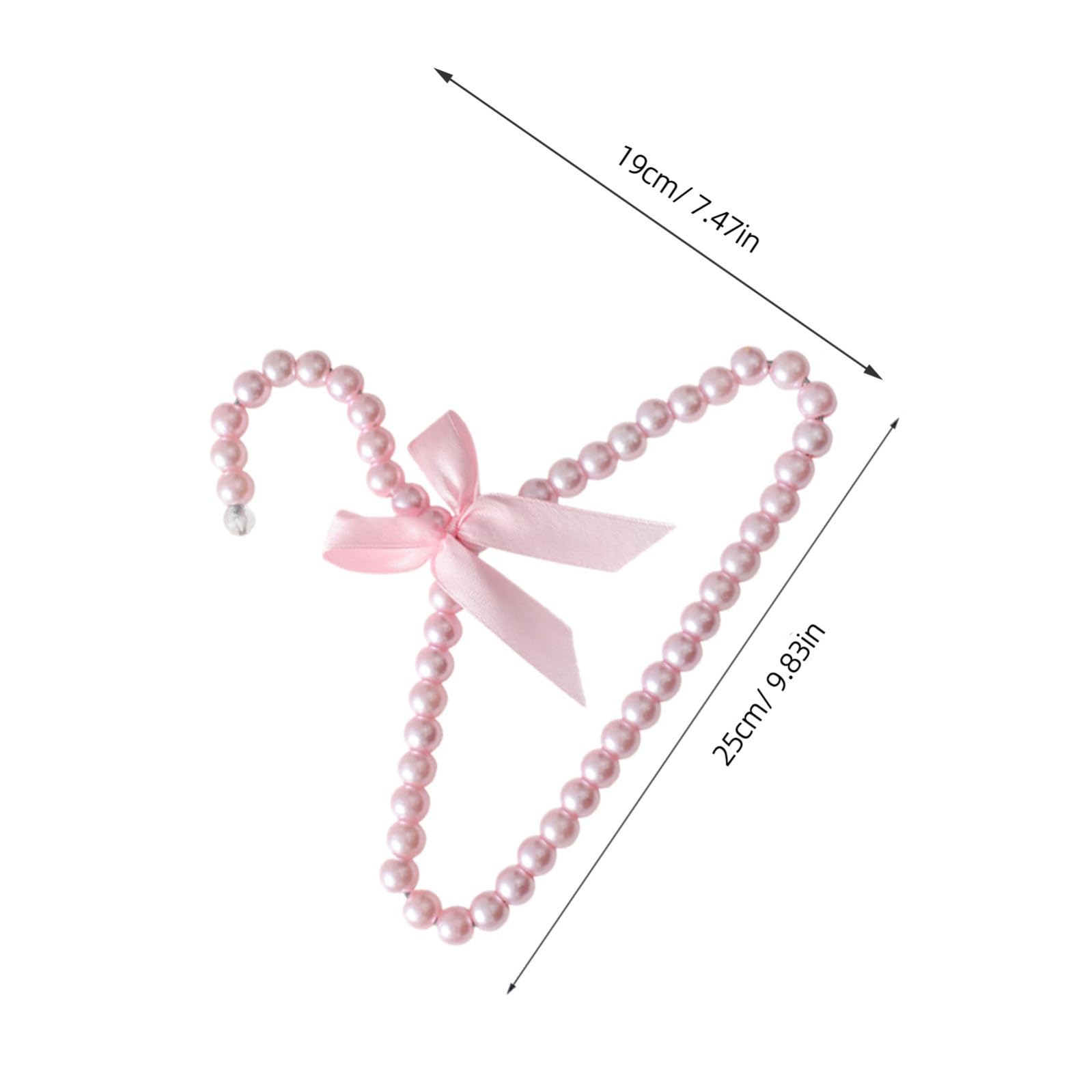 Alipis cintres bébé perles rose plastique lot 5 25 cm