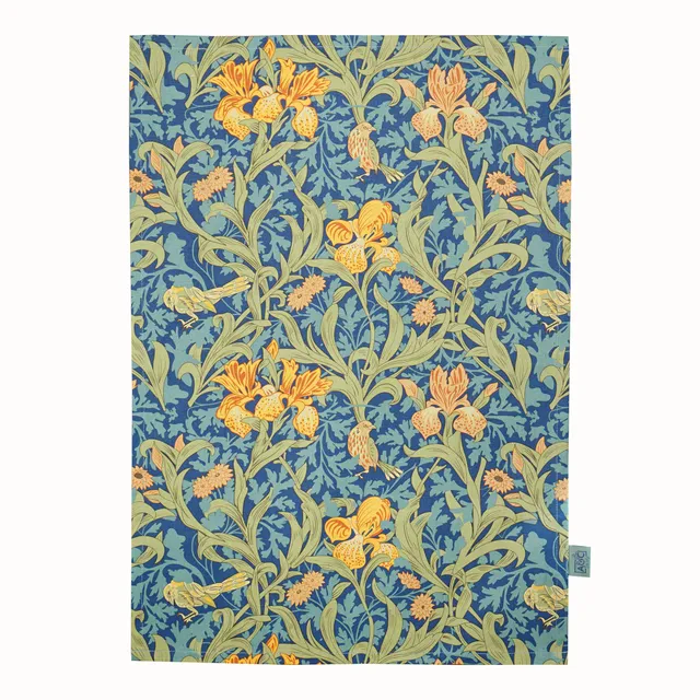 John H. Dearle Iris torchon coton recyclé bleu