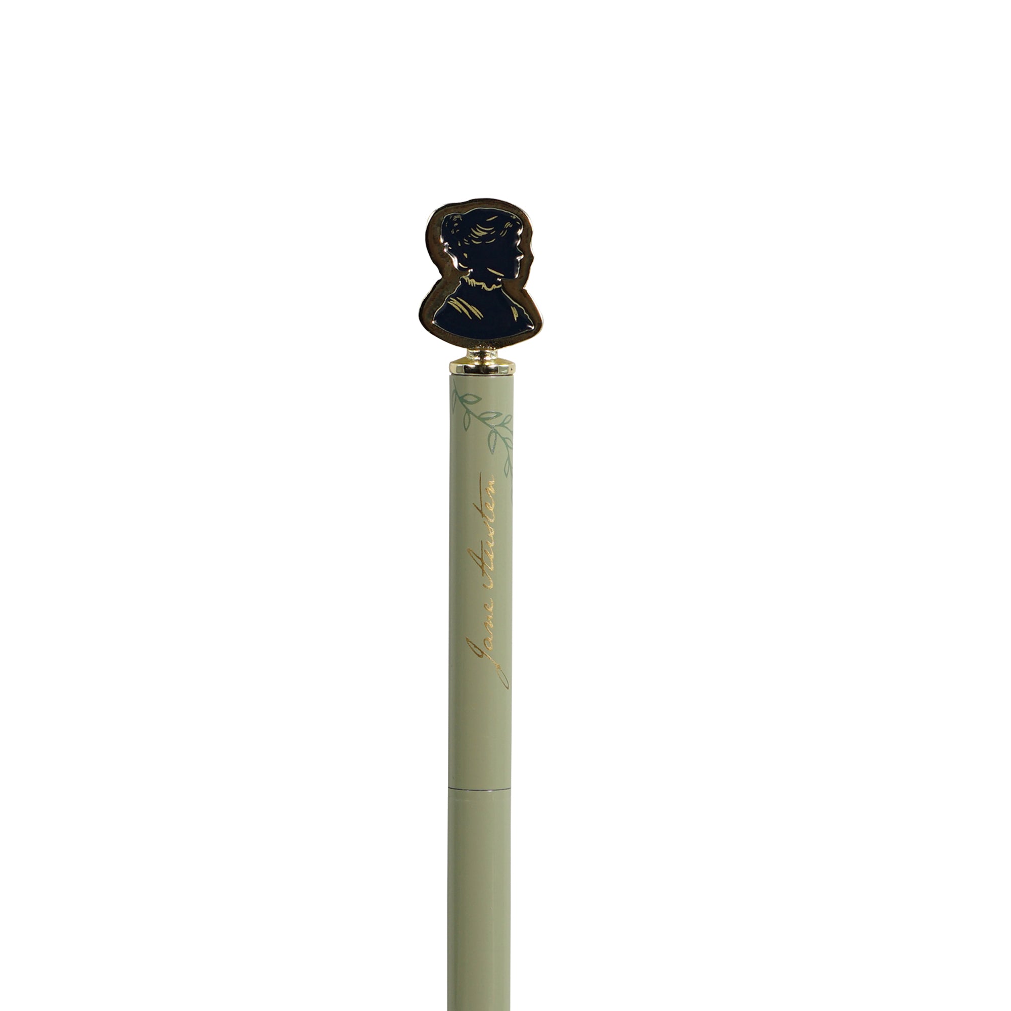 Jane Austen Silhouette stylo métal vert