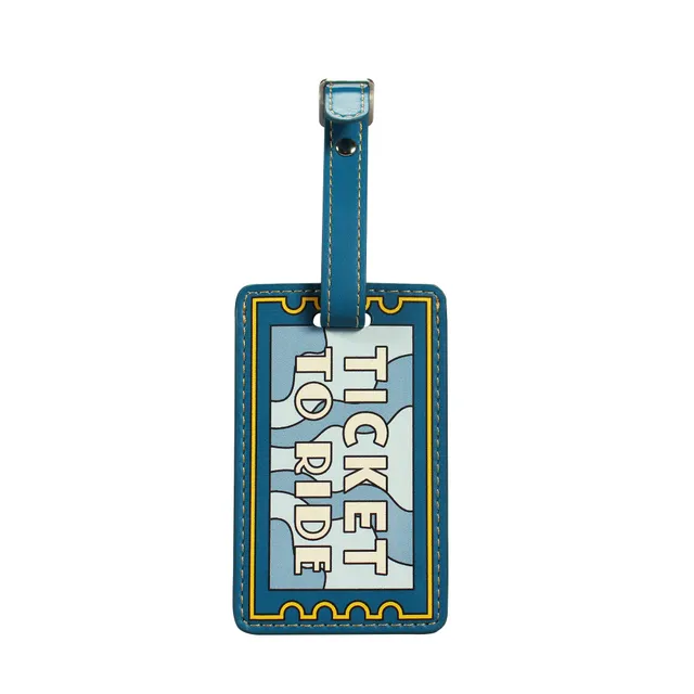 The Beatles Ticket to Ride étiquette valise bleue