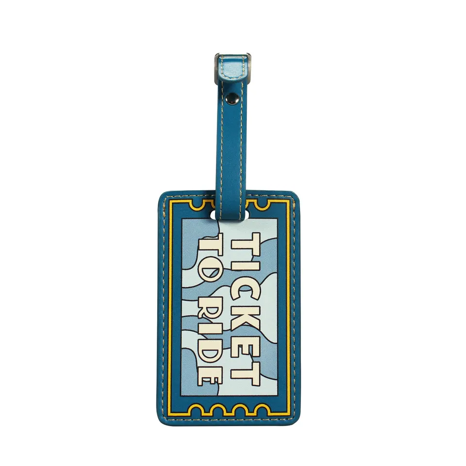The Beatles Ticket to Ride étiquette valise bleue