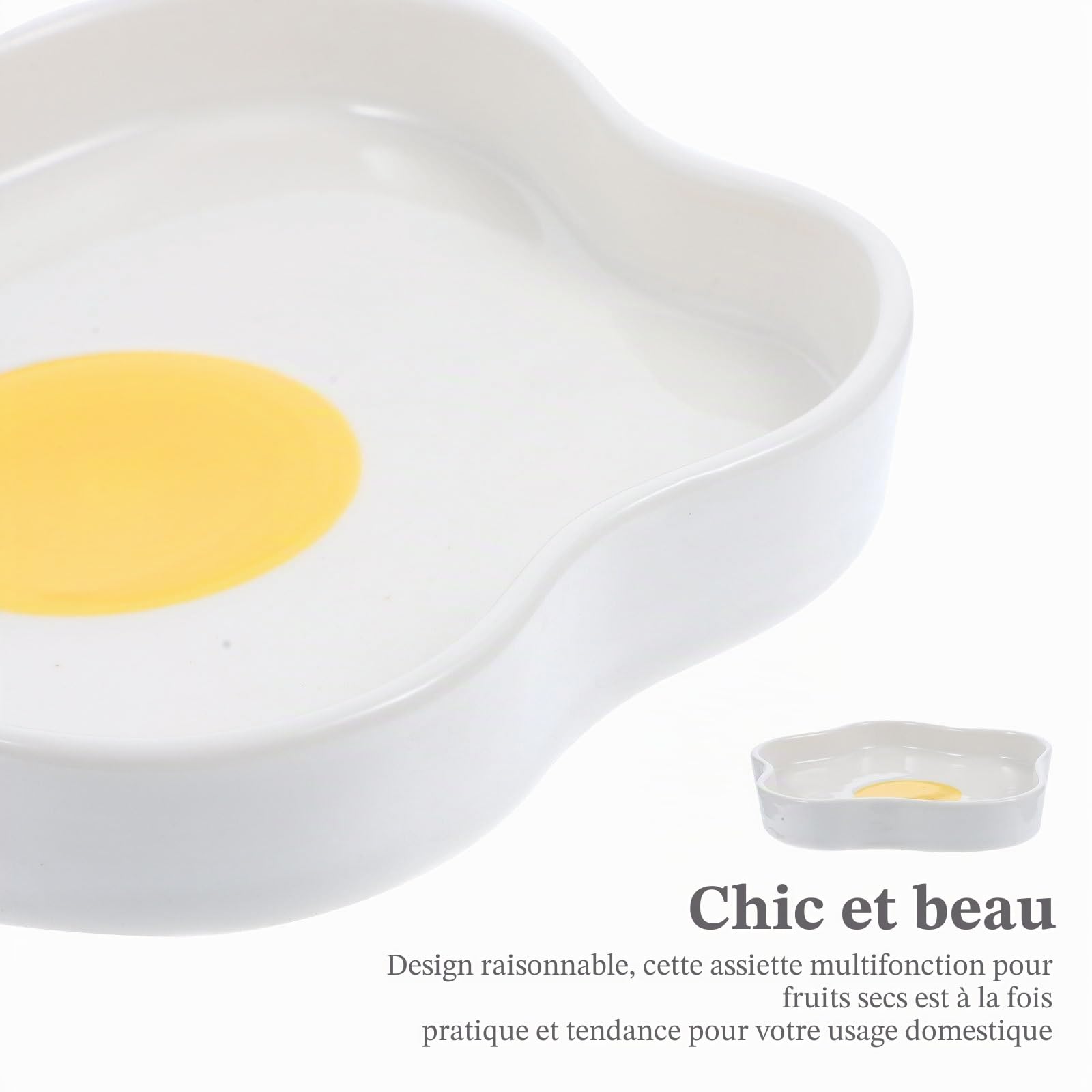 Alipis assiette céramique oeuf plat 15 cm apéro