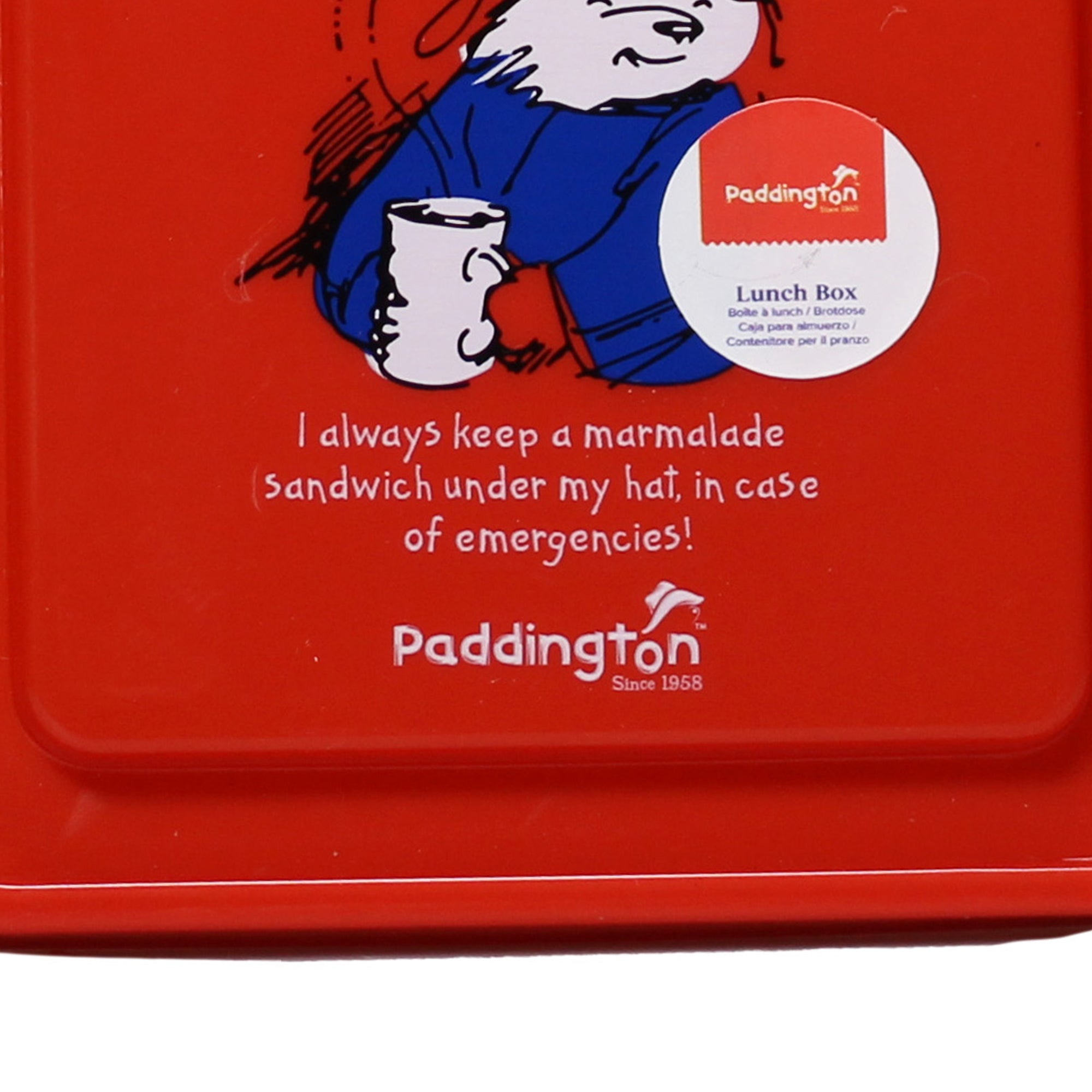 HMB Paddington Bear boîte sandwich rouge enfant