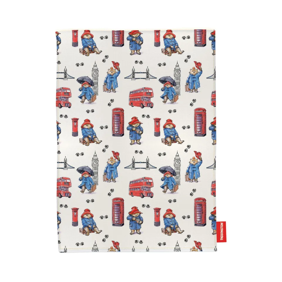 Paddington London torchon coton recyclé blanc
