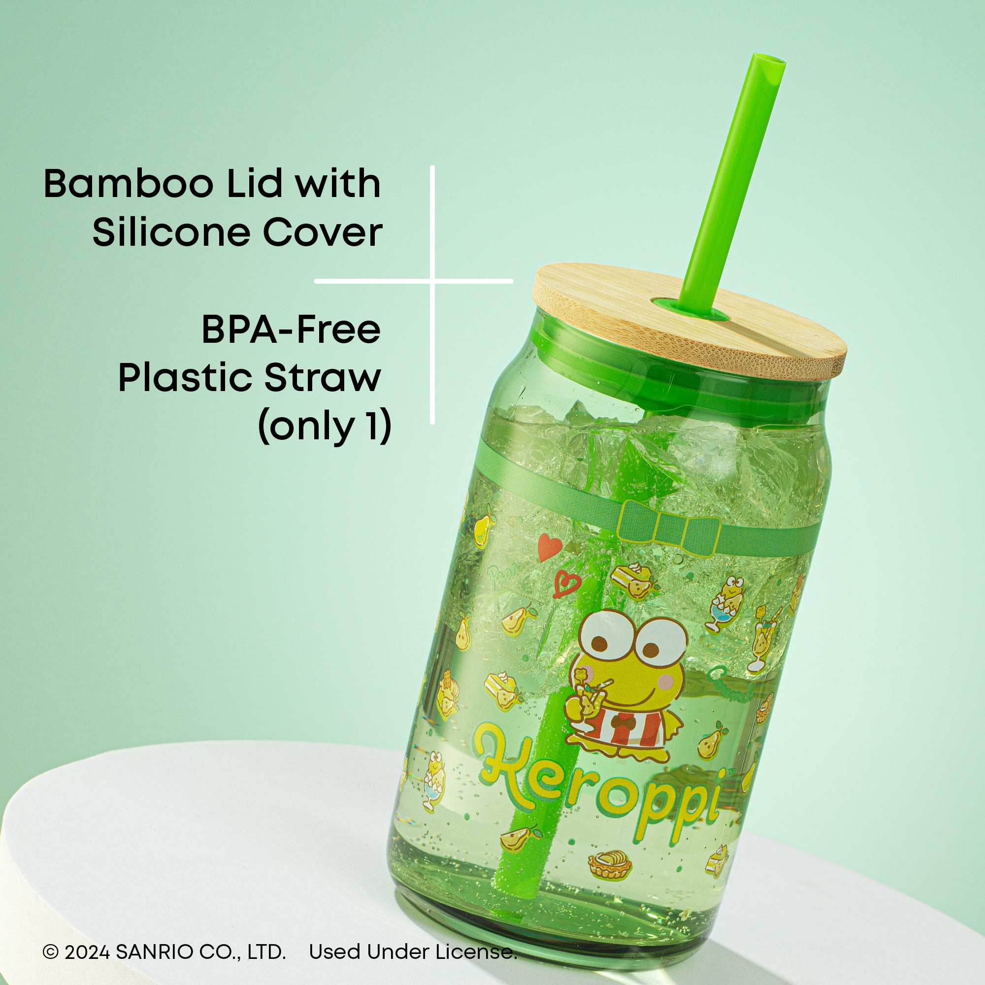 JoyJolt Hello Kitty Keroppi gobelet canette 47 cl paille