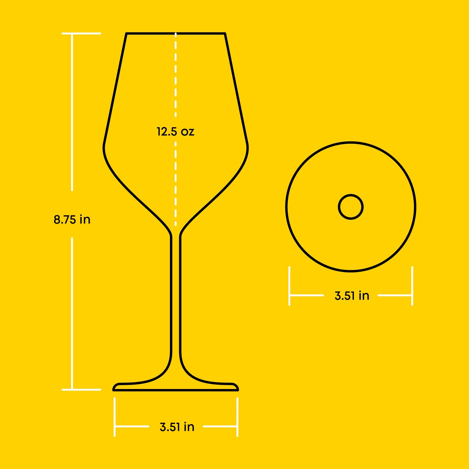 JoyJolt Layla verre à vin blanc 40 cl lot de 4 cristal