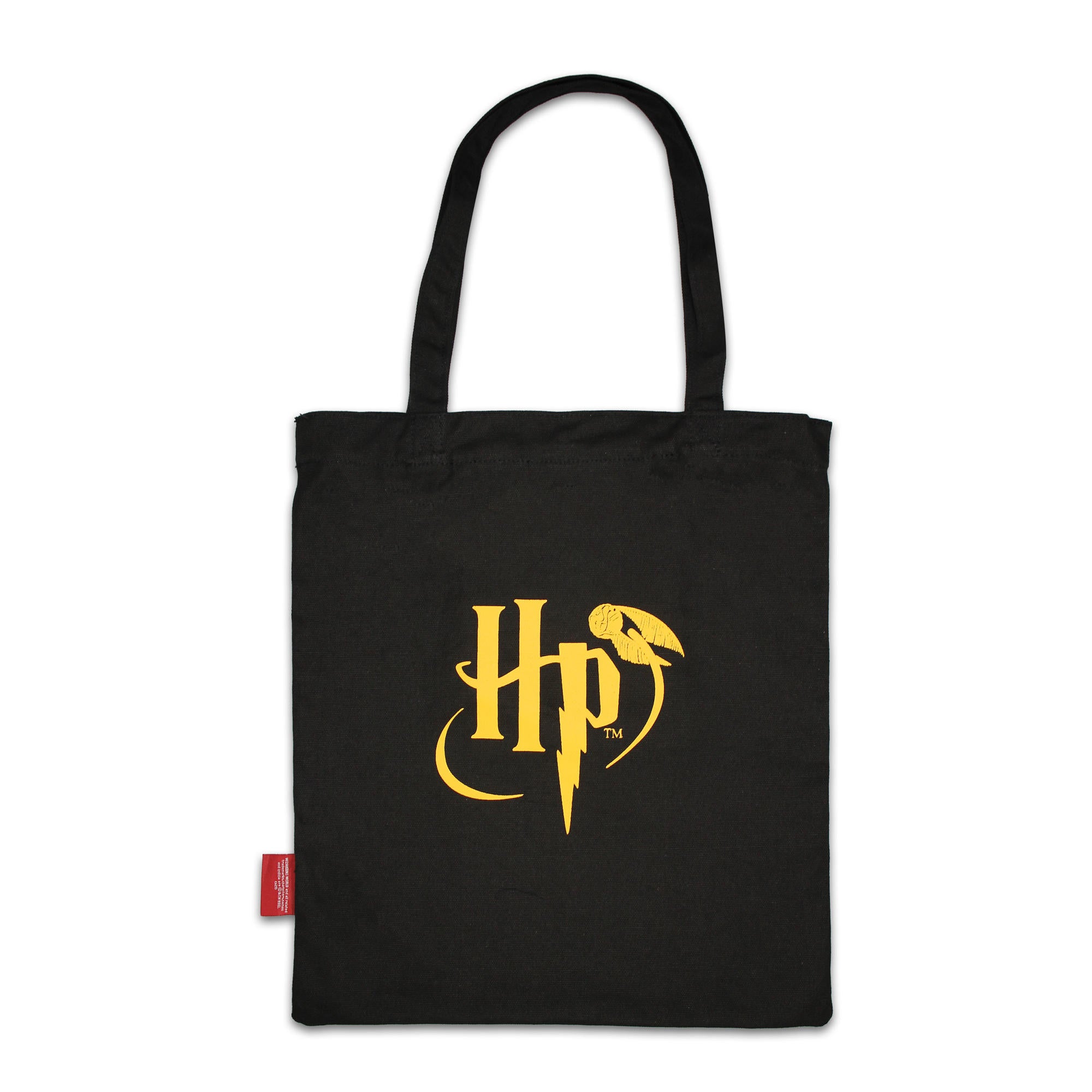 Harry Potter Hogwarts Crest sac tote bag noir coton recyclé
