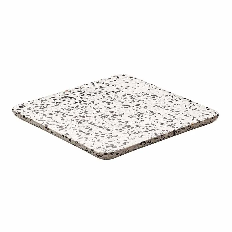Artis Terrazzo Square Plate Dark assiette carrée 17,8 cm