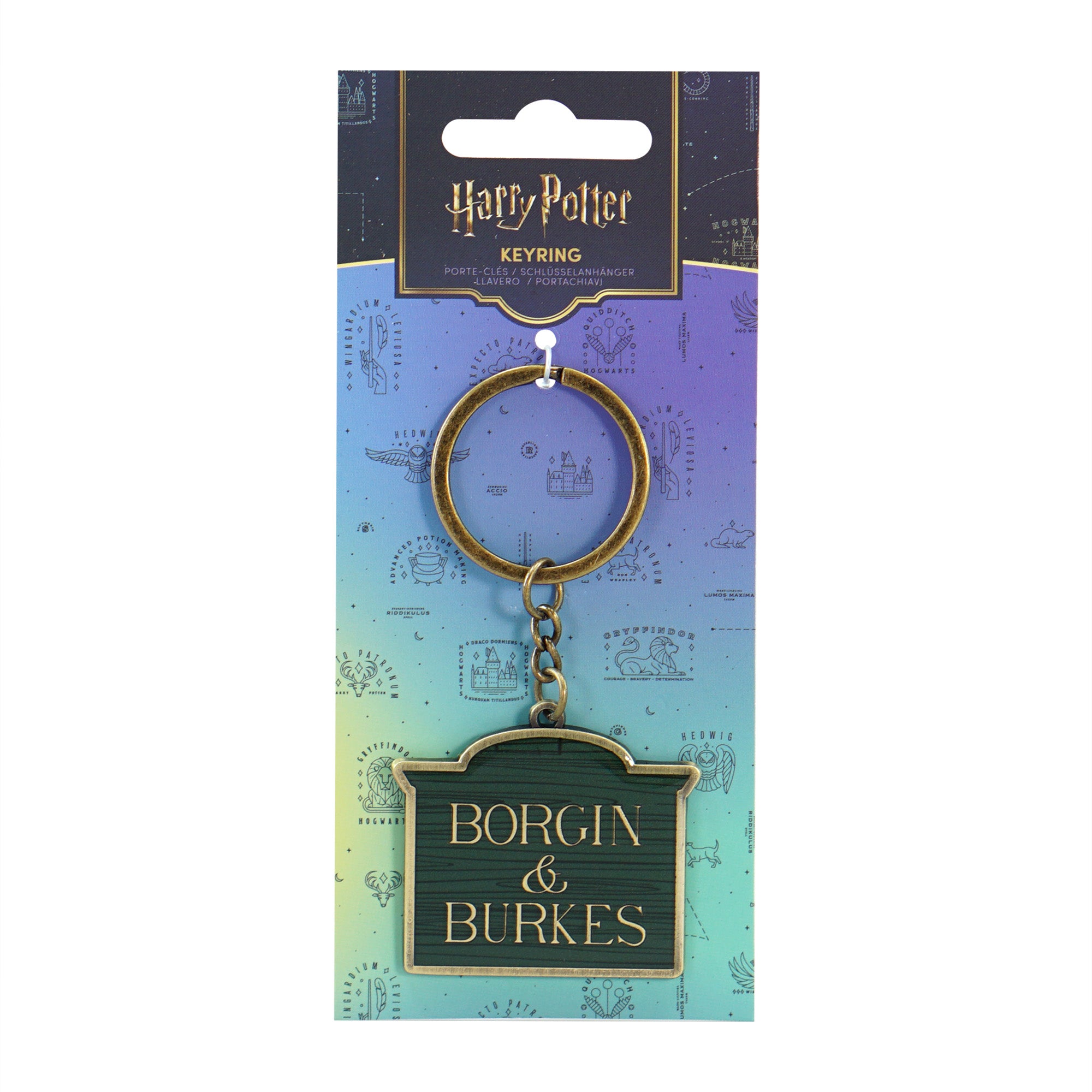 HMB Harry Potter Borgin porte-clés métal noir