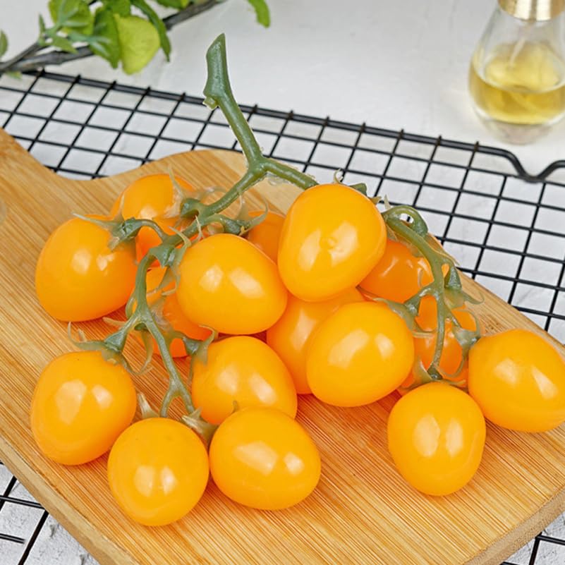 Alipis tomates cerises artificielles mousse jaunes