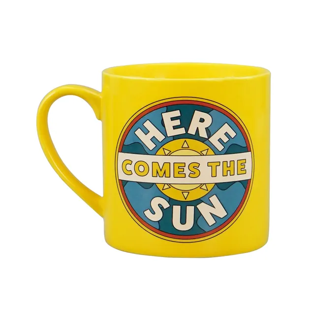 HMB Beatles Here Comes the Sun mug céramique jaune 31 cl