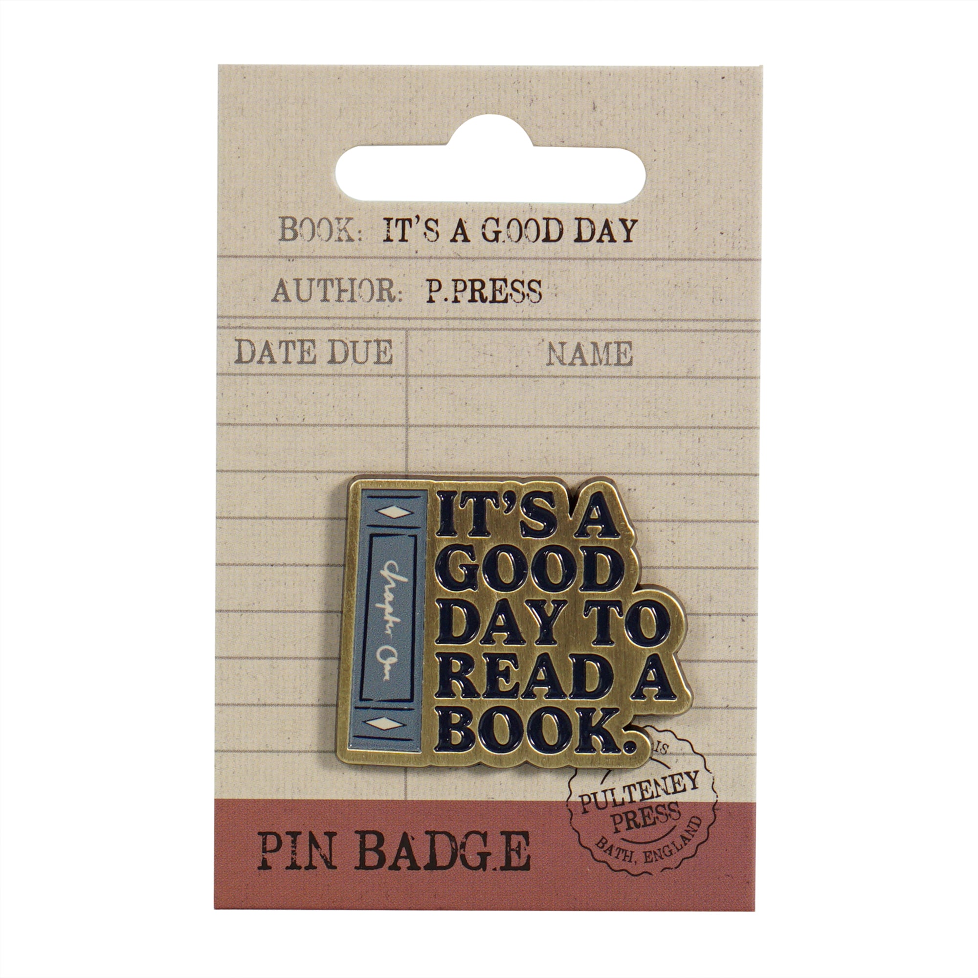 HMB Pulteney Press Good Day pin’s émail noir 3,8 cm