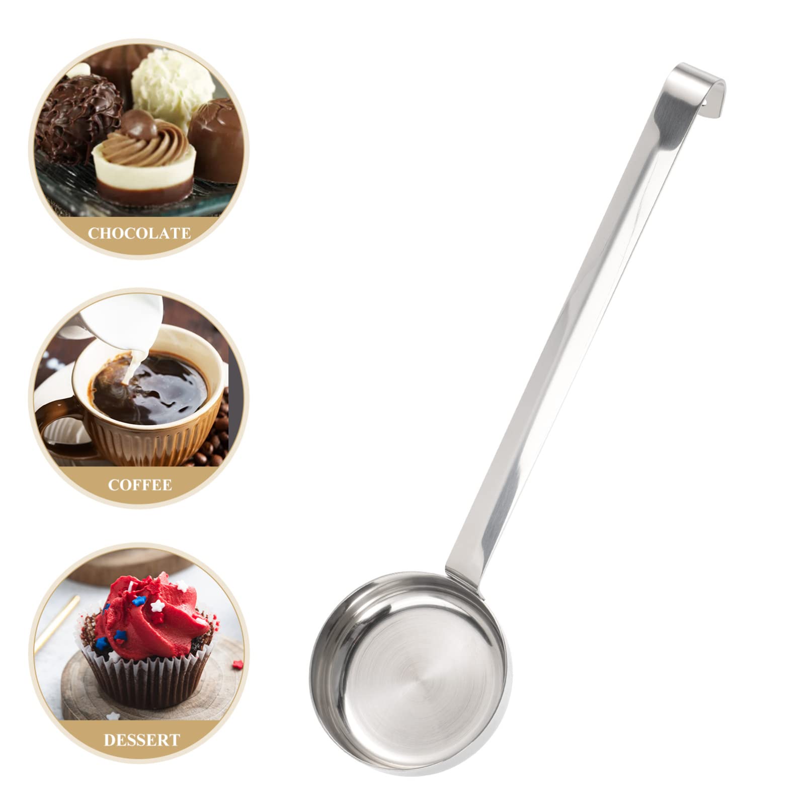 Alipis Cuillère Plate à Sauce Inox 26,8 cm Long Manche