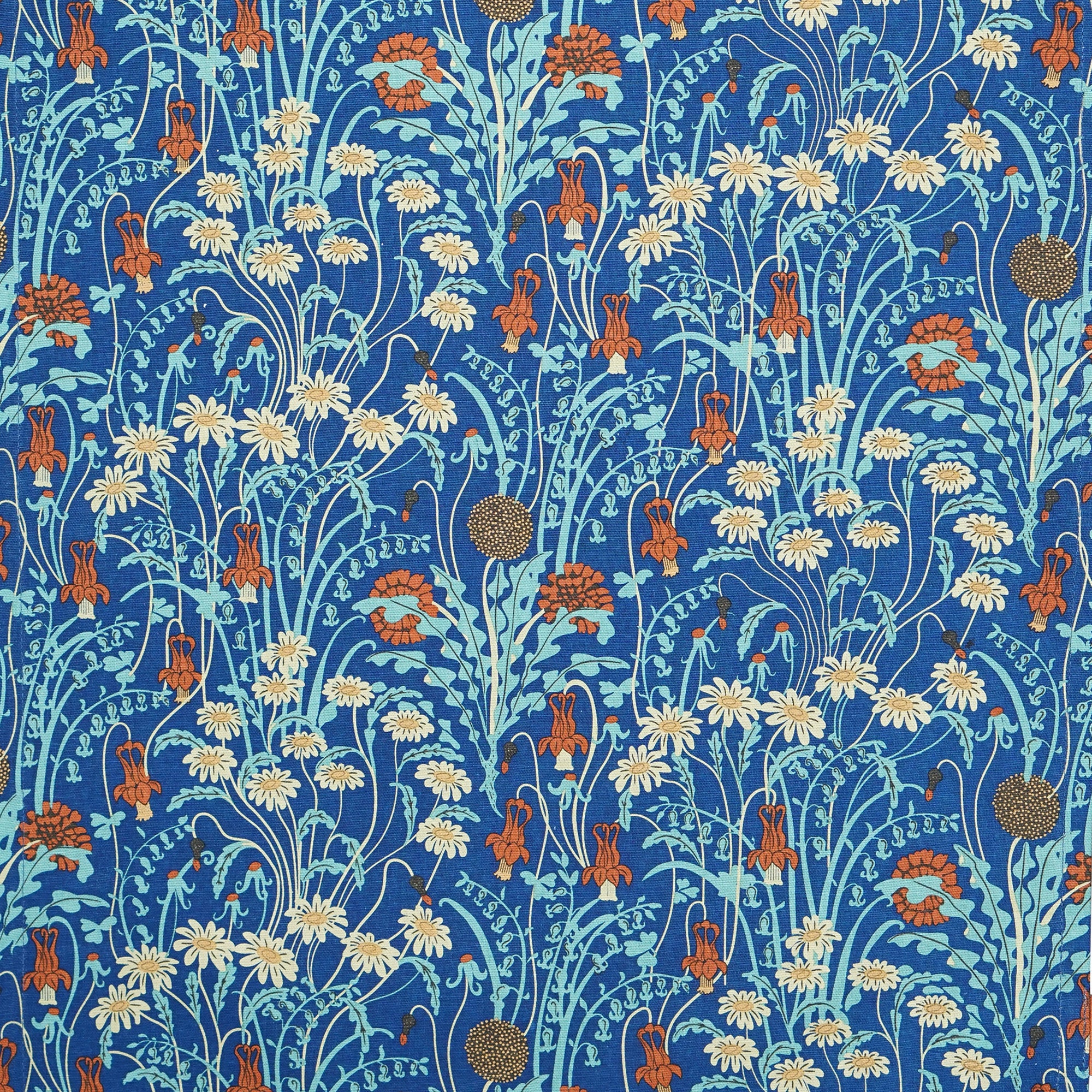 Arts & Crafts Society W. Crane torchon coton recyclé fleurs
