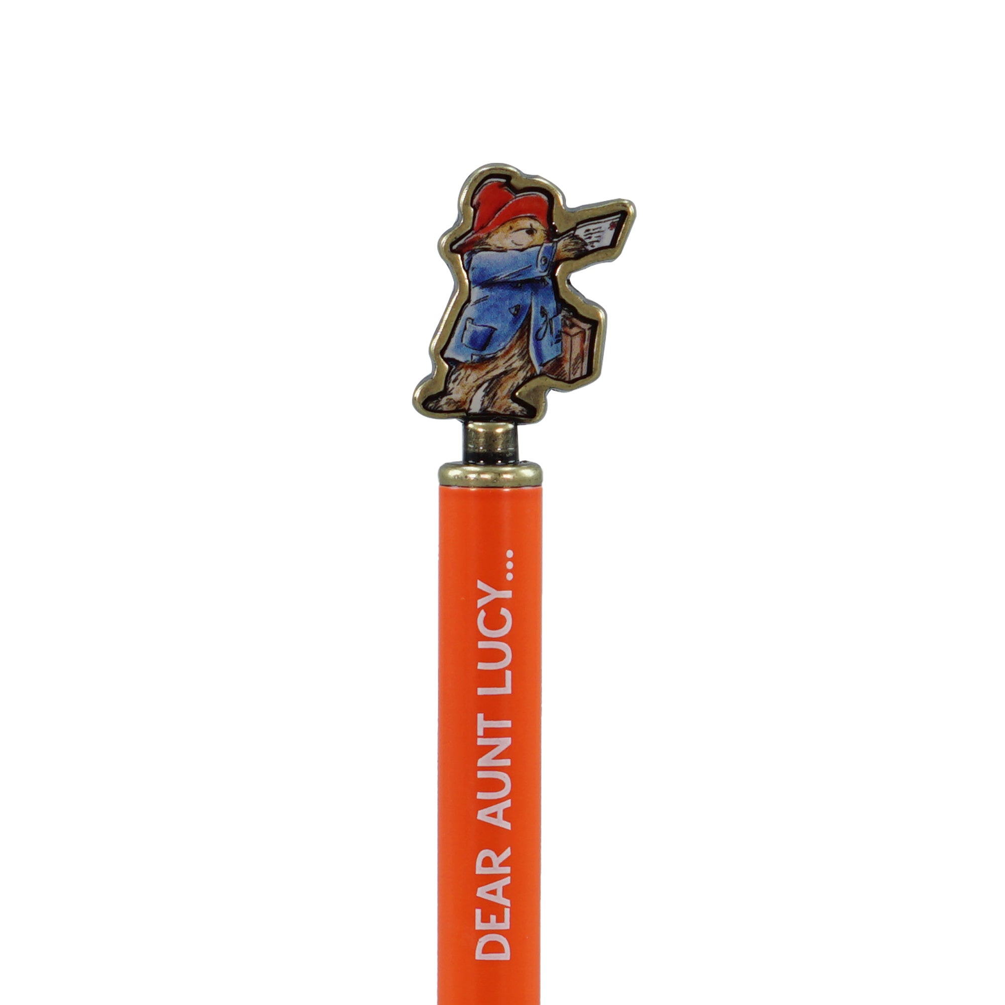 Paddington Dear Aunt Lucy stylo métal rouge 2D topper