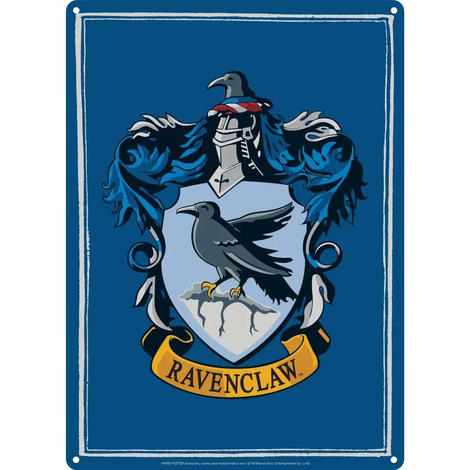 HMB Harry Potter Ravenclaw plaque métal A5 bleue